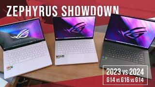 Asus Zephyrus G14 vs G16 vs 2023 G14