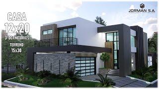 House Design  Modern House Design  12x20m 2 Storey  3 Bedrooms