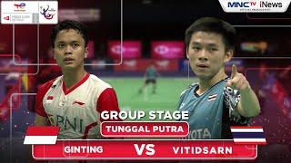 INA Vs THAI - Tunggal Putra ANTHONY SINISUKA GINTING VS KUNLAVUT VITIDSARN  THOMAS CUP 2022