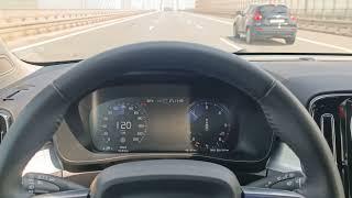 ILE PALI ?? VOLVO XC40 D3 AWD 2.0D 150HP Automat 120KMH test spalania Fuel consumption POV Driving