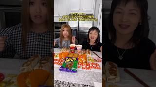 TACO BELL SPICY NOODLE RACE #shorts #viral #mukbang