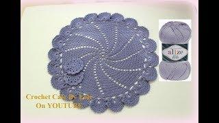Crochet Cafe By Loly كروشيه مفرش دائري سهل جدا قناة كروشيه كافيه