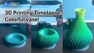 3D Printing Timelapse Colorful vase