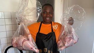 I went to slaughter to buy chicken and turkey today