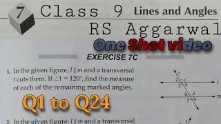 Lines and Angles  Exercise 7c  Class 9  Q1 to Q24  RS Aggarwal  Rajmith study