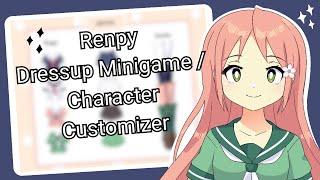 Dressup Minigame  Character Customizer for Renpy - Tutorial + Free Download