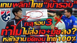 #ด่วน เกมพลิก ทีมชาติไทย เข้ารอบ บอลโลก  ทำไม ไม่ส่ง เจ+มุ้ย ลงสนาม  แตงโมลง ปิยะพงษ์ยิง