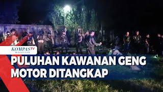 Live di Medsos Puluhan Kawanan Geng Motor Ditangkap Aparat Gabungan Polrestabes Makassar