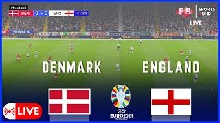 DENMARK VS ENGLAND  LIVE  UEFA EURO 2024  .SIMULATION & LIVE SCORE #uefa #euro2024