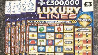 New luxury lines scratch cards £15 in play