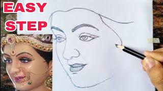 How to draw Maa Durga Drawing  Navratri Maa Durga Drawing