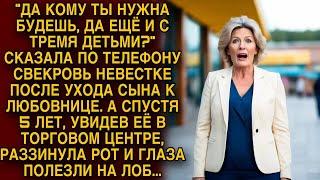 Свекровь унизила невестку когда сын ушел к любовнице  а спустя 5 лет увидев ее в торговом центре...