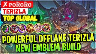 Powerful Offlane Terizla New Emblem Build  Top Global Terizla  ᴘᴏʀᴏʀᴏ Mobile Legends Emblem Build