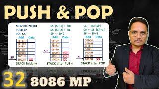 PUSH and POP Instructions in 8086  Stack Memory in 8086  Example of PUSH and POP Instruction