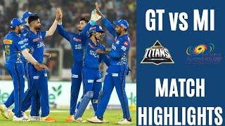 GT vs MI Match Highlights IPL 2023  GT vs MI IPL Highlights IPL 2023 Highlights Today
