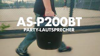 Kenwood Party Speaker AS P200BT mit Li-Ion-Akku Lightshow und 50 W Ausgangsleistung