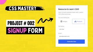Create Signup form CSS Mastery # 002  Coder Champ