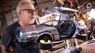 Adam Savage Unboxes The Hot Toys DeLorean Time Machine