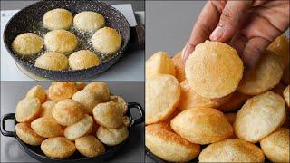 I Combine Flour With Boiling Water & Make This Fluffy Snacks  Easy Flour Snack Recipe  Flour Luchi