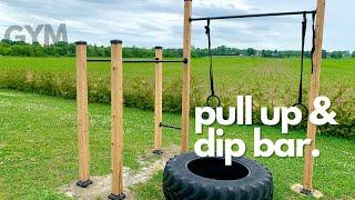 Built Your Own Ultimate Backyard Gym Pull Up Bar + Dip Station  DIY