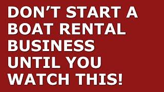 How to Start a Boat Rental Business  Free Boat Rental Business Plan Template Included