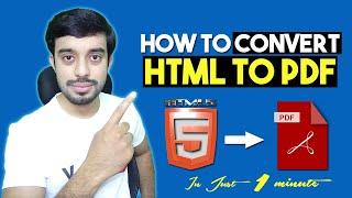 How to Convert HTML to PDF  HTML to PDF converter  Convert html to pdf Online