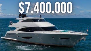 Inside a $7400000 American Built SuperYacht  Viking 93 Enclosed Flybridge Motor Yacht Tour