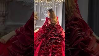 The Best red #Weddingdress فساتين زفاف فخمة لون أحمر #فساتين #shortsviral