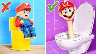 Marios Secret Hacks Saved My Life  *Cool Toilet Gadgets And Amazing Parenting Tricks*