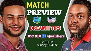 WI vs USA ICC ODI WC QUALIFIERS  Match BOARD PREVIEW TAMIL  C and Vc options  Fantasy Tips Tamil