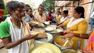 Unlimited Lunch Thali Price ₹ 5- Only । Kolkatas Street Food