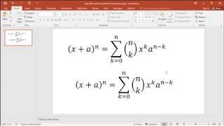 How to use the equation editor in PowerPoint