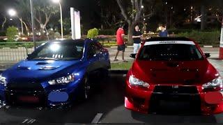 Crazy Evos at Singapores car meet