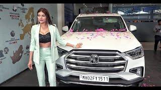 Sherlyn Chopra Takes the Delivery of New Car MG Gloster