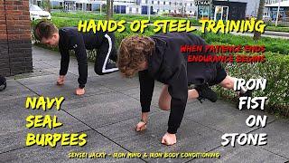 Navy Seal Burpees  Hands Of Steel Edition  Bare Fists On Stone  No Struggle No Strength