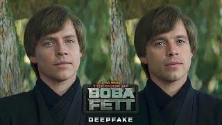 Sebastian Stan as Luke Skywalker in The Book of Boba Fett  DeepFake 