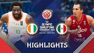 Late Mexico surge vs Cote dIvoire sends them to the semis  Highlights  FIBA OQT 2024 Puerto Rico