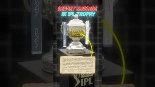 Hidden message in ipl trophy   #ipl2024 #ipl #youtubeshorts #ipltrophy #cricket #iplfinal