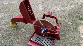 Tractor PTO wood chipper. home made. Измельчитель веток.