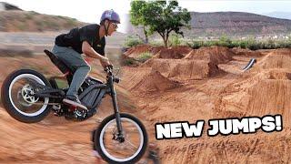 Riding Dirt Jumps On Surron Electric Bike