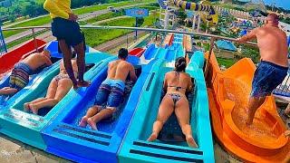 Multi Lane Race Water Slide at Wetn Wild São Paulo Brazil