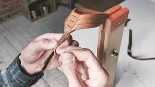 Making the Original Wanderer leather flip flop sandals by hand in The Sole Workshop.