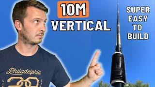 Build an EASY 10 Meter 28 MHz Vertical Antenna for DX