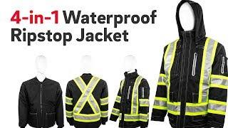 4-in-1 Waterproof Ripstop Jacket