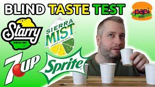 LEMON LIME SODA TASTE TEST - Starry vs Sprite vs Sierra Mist vs 7up