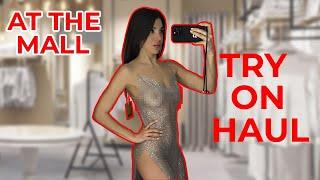 Try on haul 2024  Transparent mesh dresses haul with Pocahontas