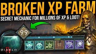 Diablo 4 New BROKEN XP FARM - Secret Mechanic Spawns MORE ELITES - Millions of XP FAST + LEGENDARIES