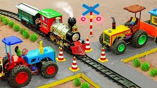 Diy tractor making mini Bridge for Train Construction  diy intersection traffic lanes