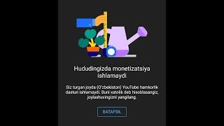 Youtubeda hududni o‘zgartirish monetizatsiyaga ulashdagi muammolar. #monetizatsiya #hudud