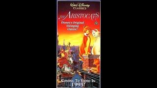 Walt Disney The Aristocats 1970Trailer VHS 1994 UKComing Soon to Video